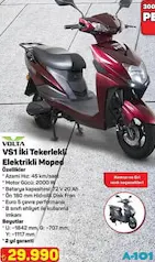 VOLTA VS1 İKİ TEKERLEKLİ ELEKTRİKLİ MOPED MOTOSİKLET fiyat ve kampanya bilgisi